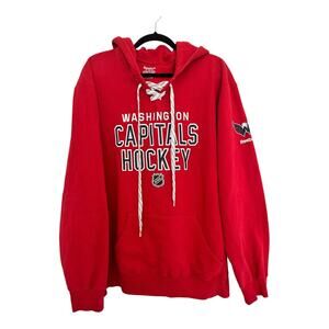 Reebok Washington Capitals Hockey XL Pullover Hoodie Sweatshirt Red